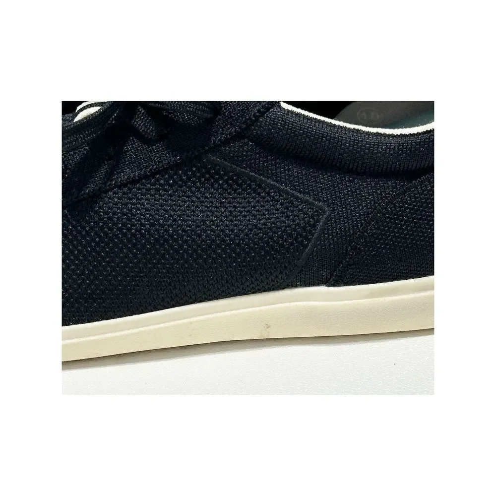 Rothy's Men's The RS01 Lace Up Knit Sneakers Black White Soles Size 10‎